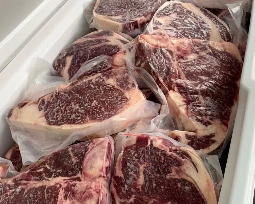 Bulk beef packages ready for the freezer